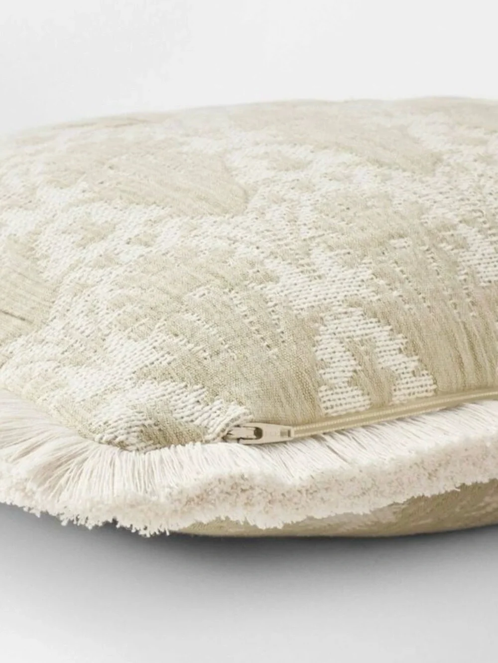 Threshold x Studio McGee Lumbar Woven Shell Block Fringe Pillow Natural NWT